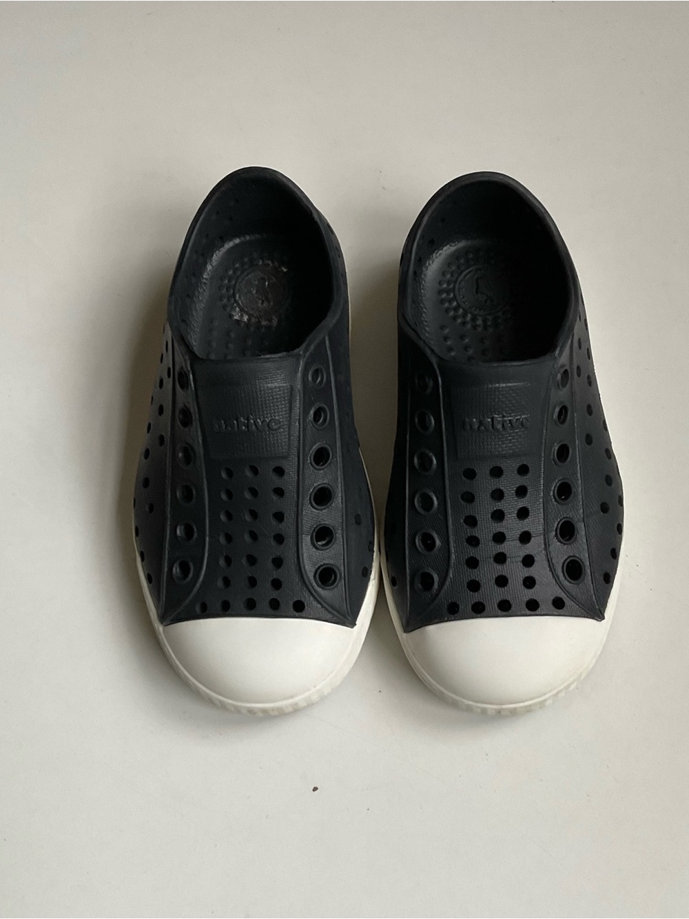 Native Kids Water Shoe Slip-On in Black and White